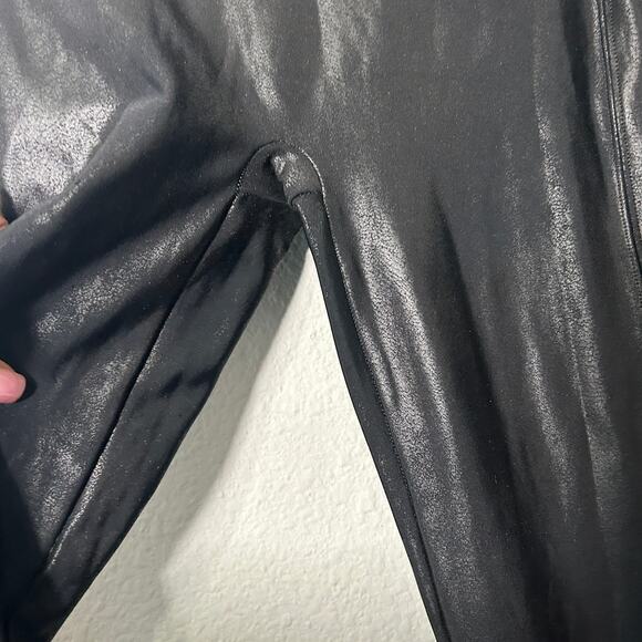 Spanx Women's Faux Leather Leggings Black Shaping Contour Waistband Size XS - Picture 8 of 16